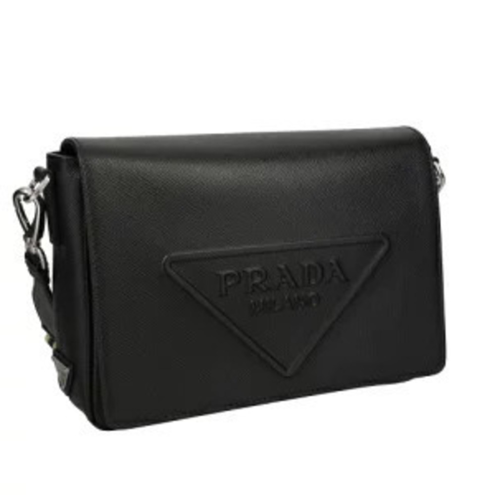 Prada Nero Black V Shoulder Bag Black